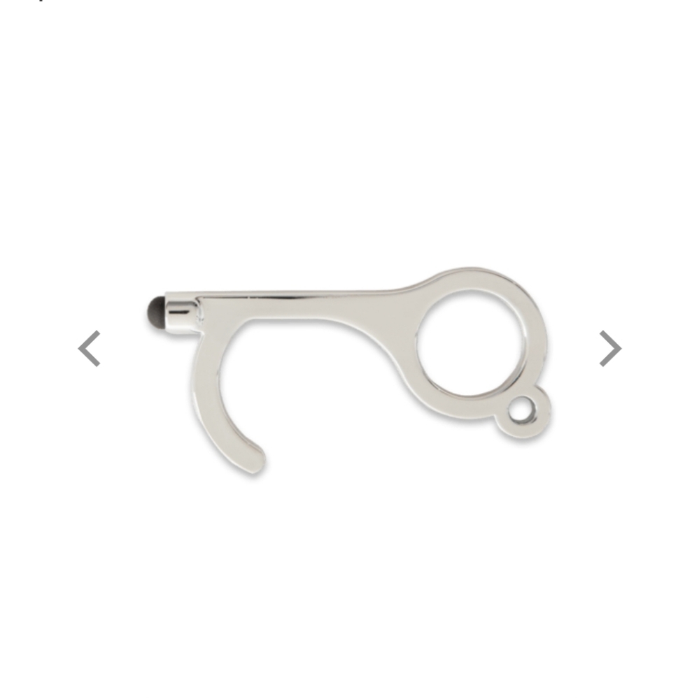 Touchless Door Opener with Stylus Silver Chrome